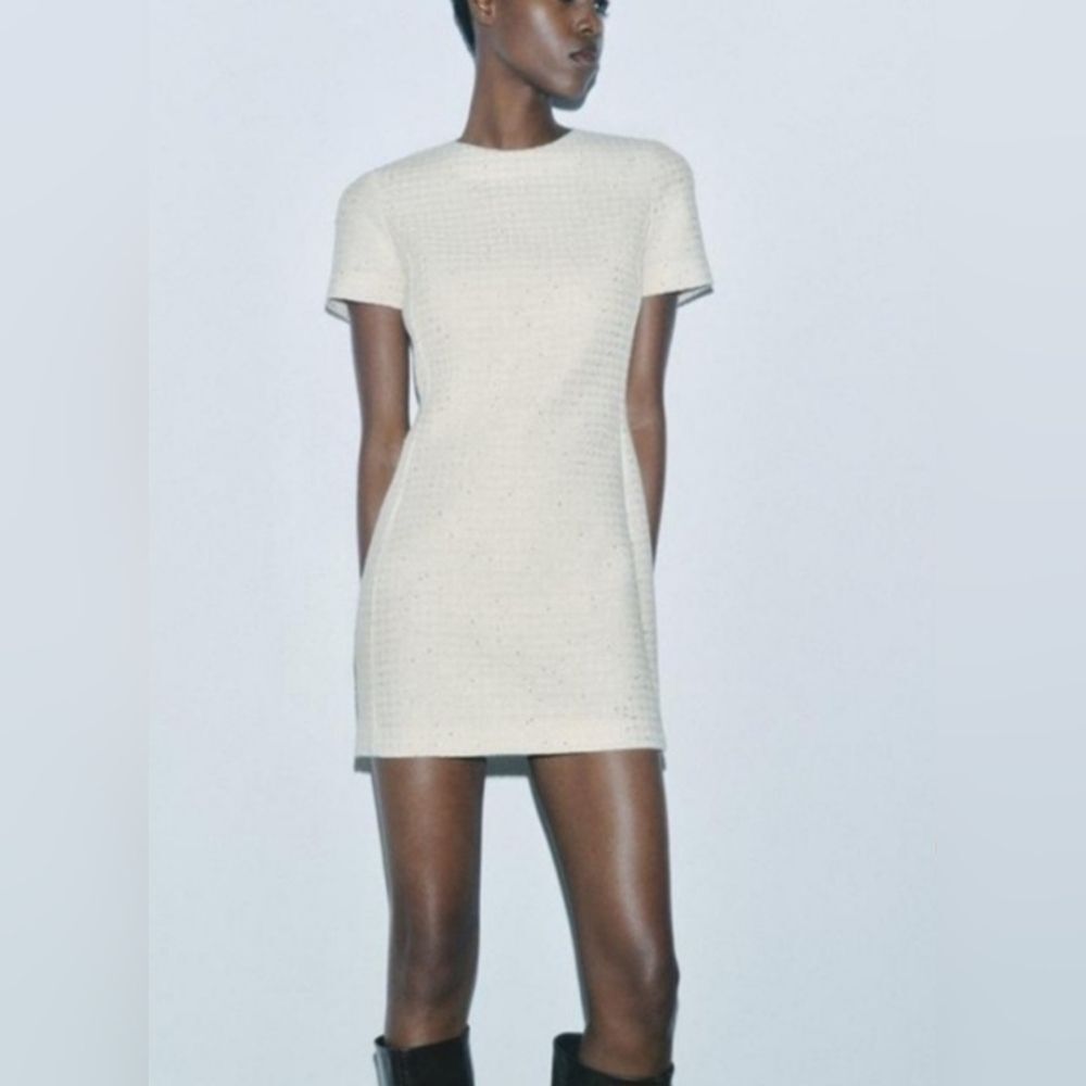 Zara Cream Mini Dress - Picture 10 of 10